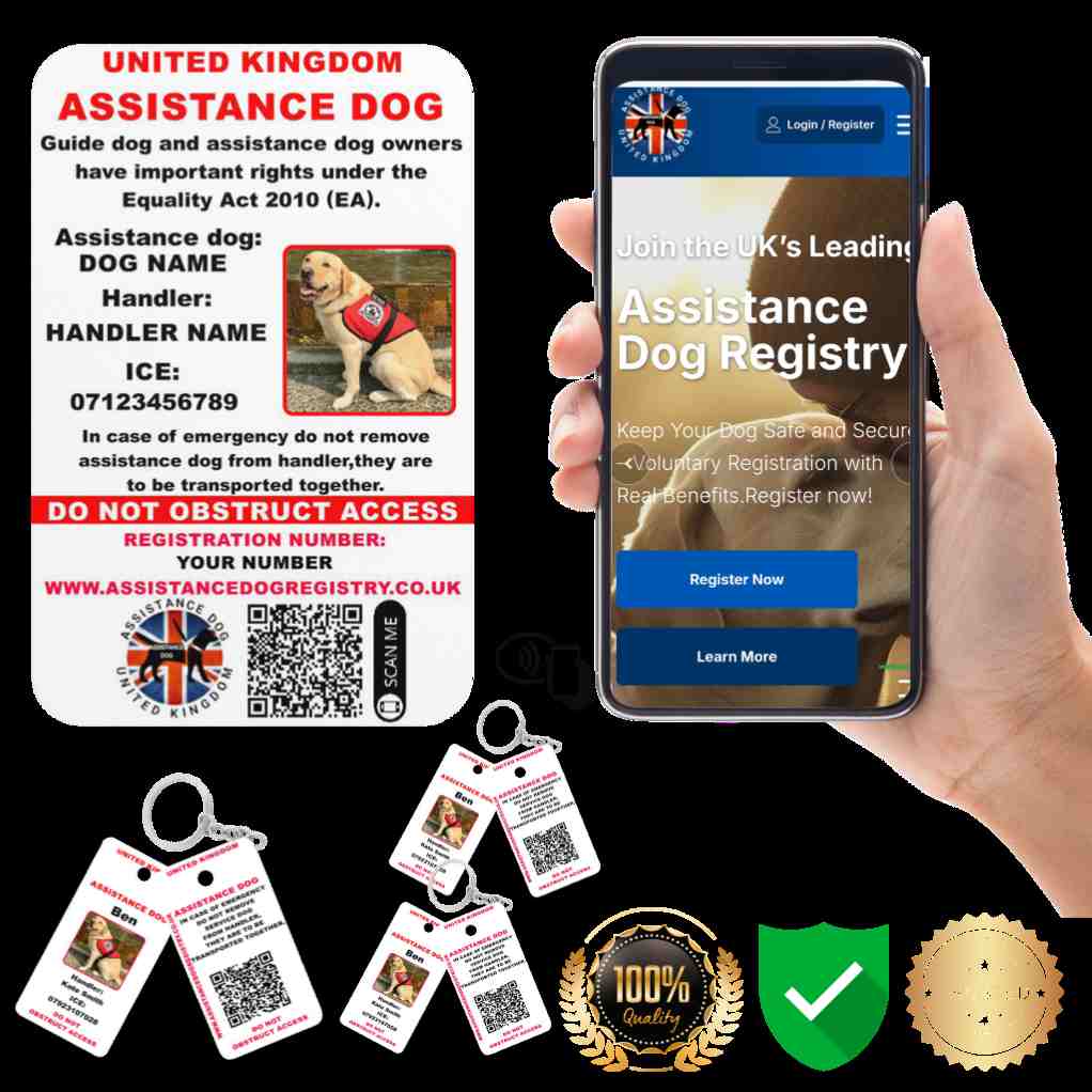 Assistance Dog Registration ID Card and Mobile Login Interface