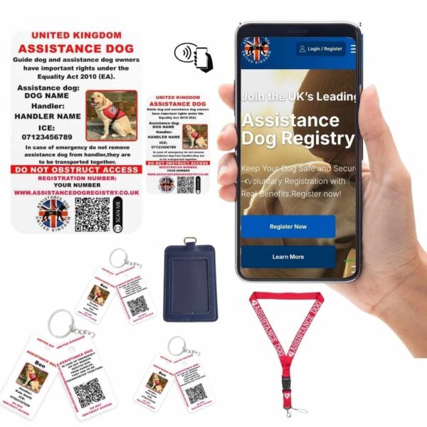 Premium package — NFC cards, dog tags, lanyard