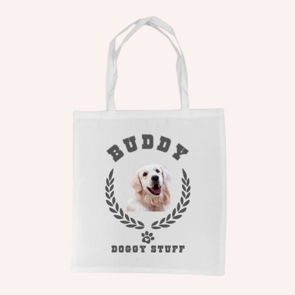 Custom Doggy Tote Bag – Personalized Name & Dog Art