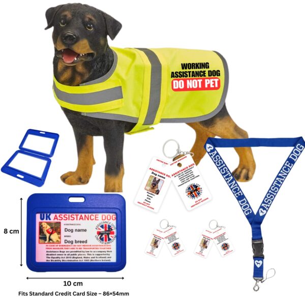 UK Assistance Dog & Handler Information Card with Protective Case