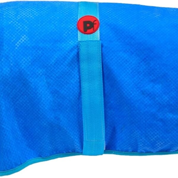 Petface cooling summer dog coat in blue, 60cm evaporative cooling layer for dogs in hot weather