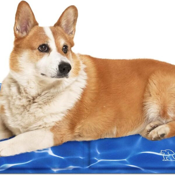 Pecute gel self-cooling dog mat 65x50cm with water ripple design for dogs in hot summer weather