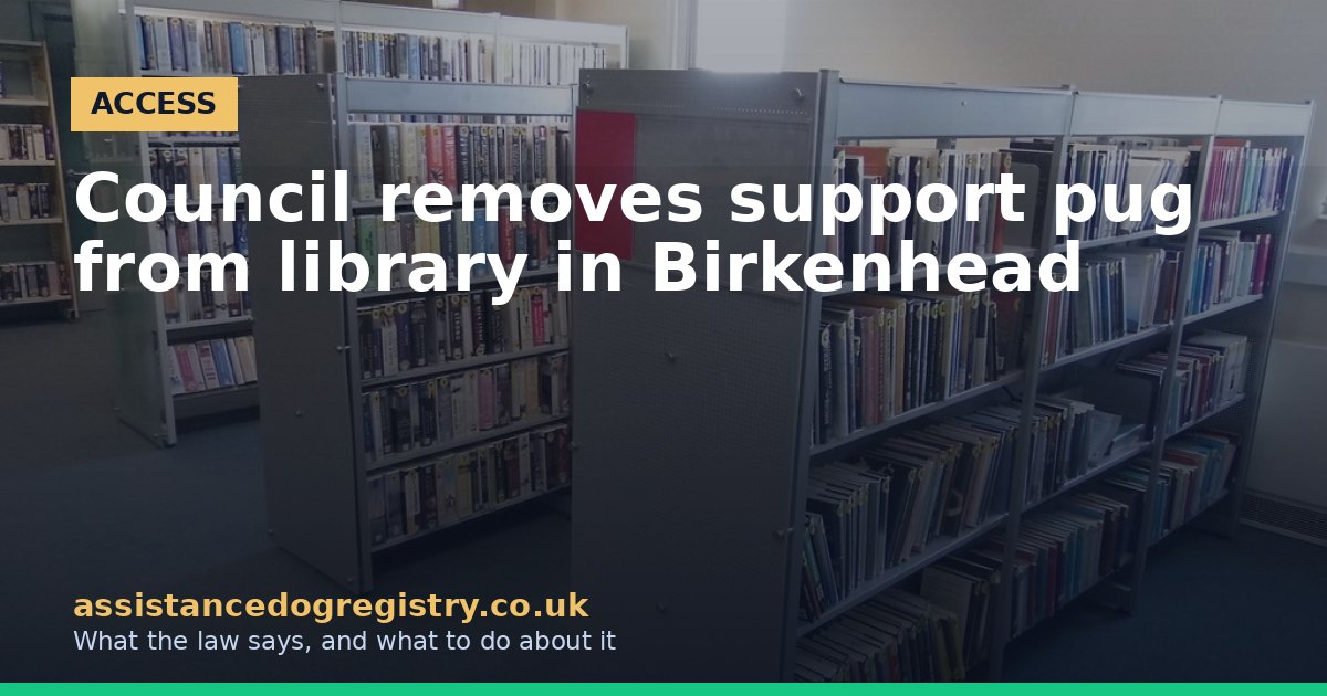 Council removes support pug from library in Birkenhead